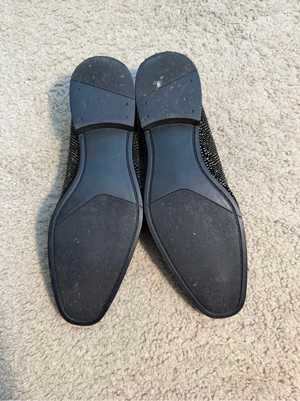 Stacy Adams Black Dress Shoes with Gold Speckle Pattern